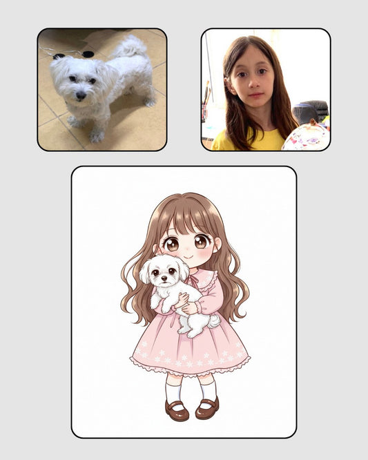 Chibi-Style Portrait - 20" x 30" (50 x 76 cm)