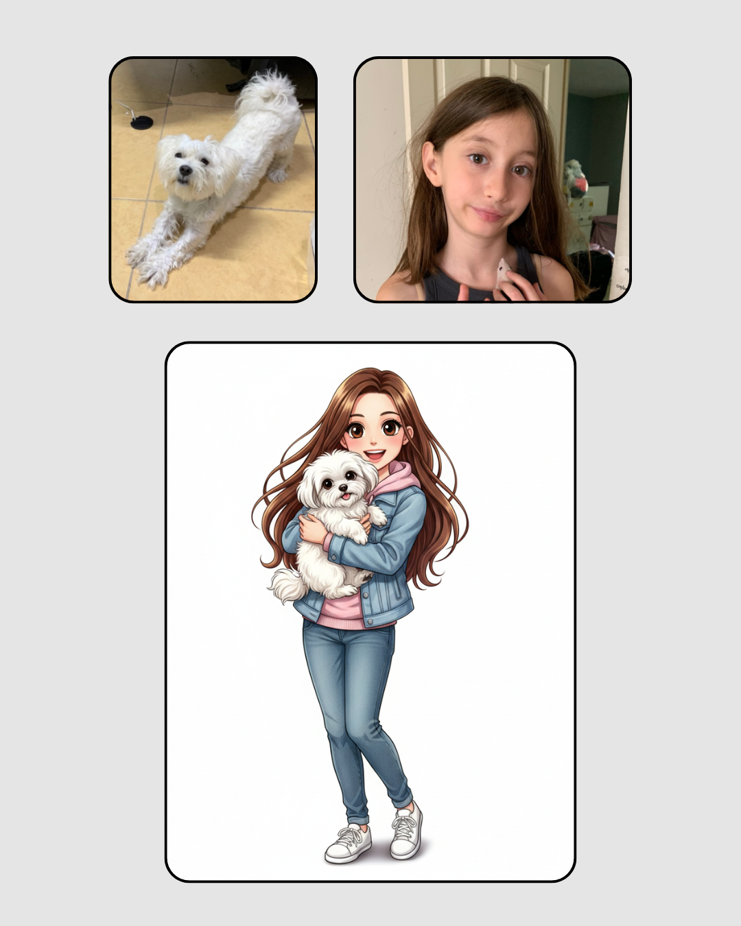 Manga-Style Portrait  - 20" x 30" (50 x 76 cm)