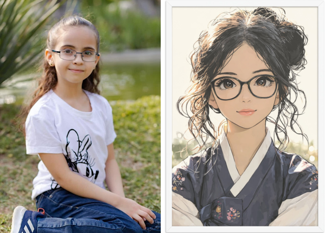 Manga-Style Portrait  - 20" x 30" (50 x 76 cm)