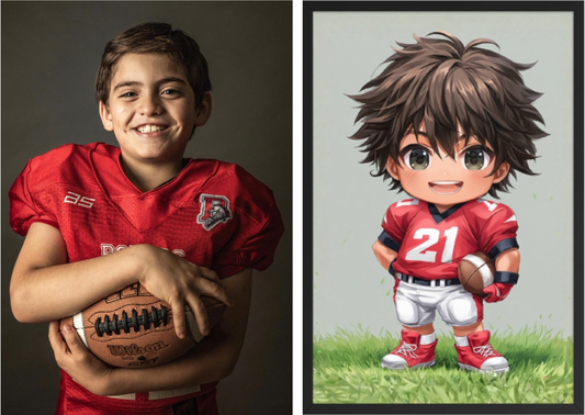 Chibi-Style Portrait - 20" x 30" (50 x 76 cm)