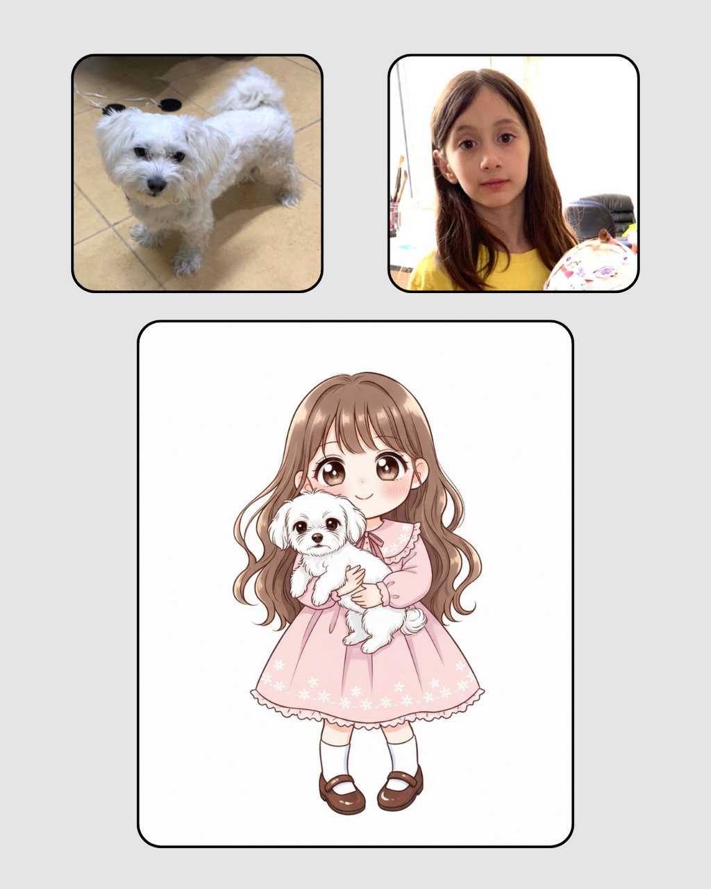 Chibi-Style Portrait - 20" x 30" (50 x 76 cm)