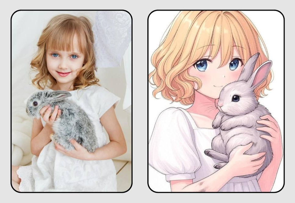 Manga-Style Portrait  - 20" x 30" (50 x 76 cm)